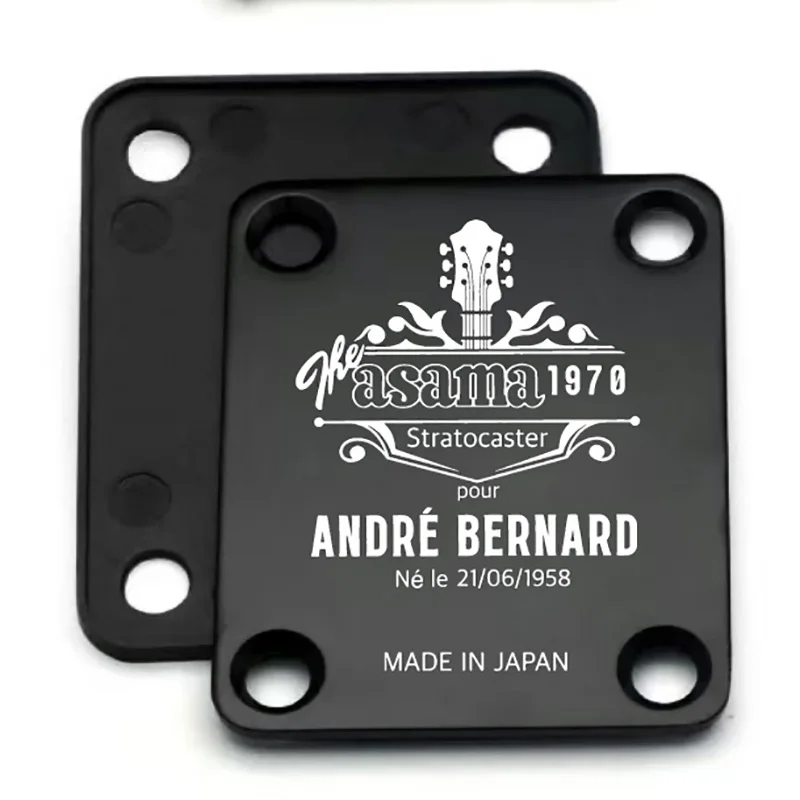 Electric Guitar Neck Plate Laser Engrave Customized Logo Custom Shop, Artist  Personalized Logo Fit Fend