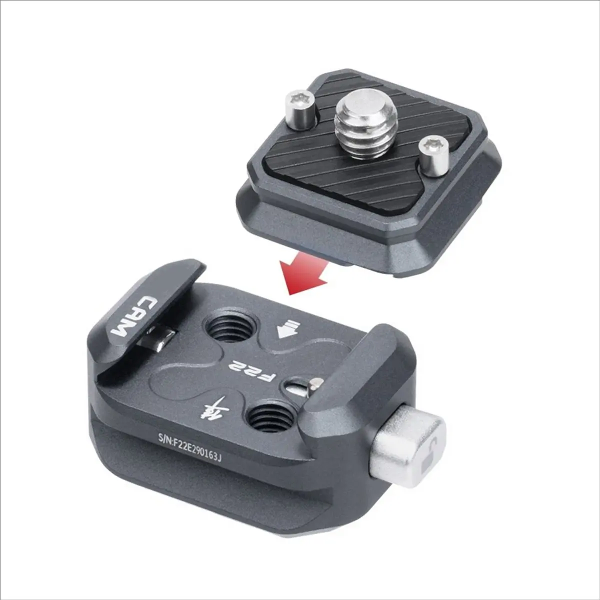 Upgrade Version F22A4404 Quick Release System Plate 1/4inch Quick Release Plate Adapter Kit Metal