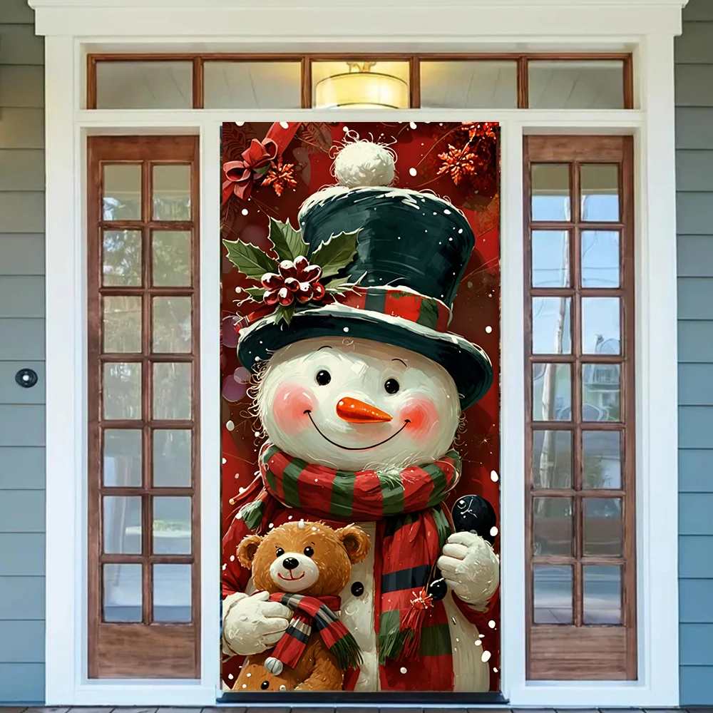 Long-lasting Snowman flag Whimsical Easy-to-hang Vibrant Christmas banner Decorative Yard decor for Outdoor