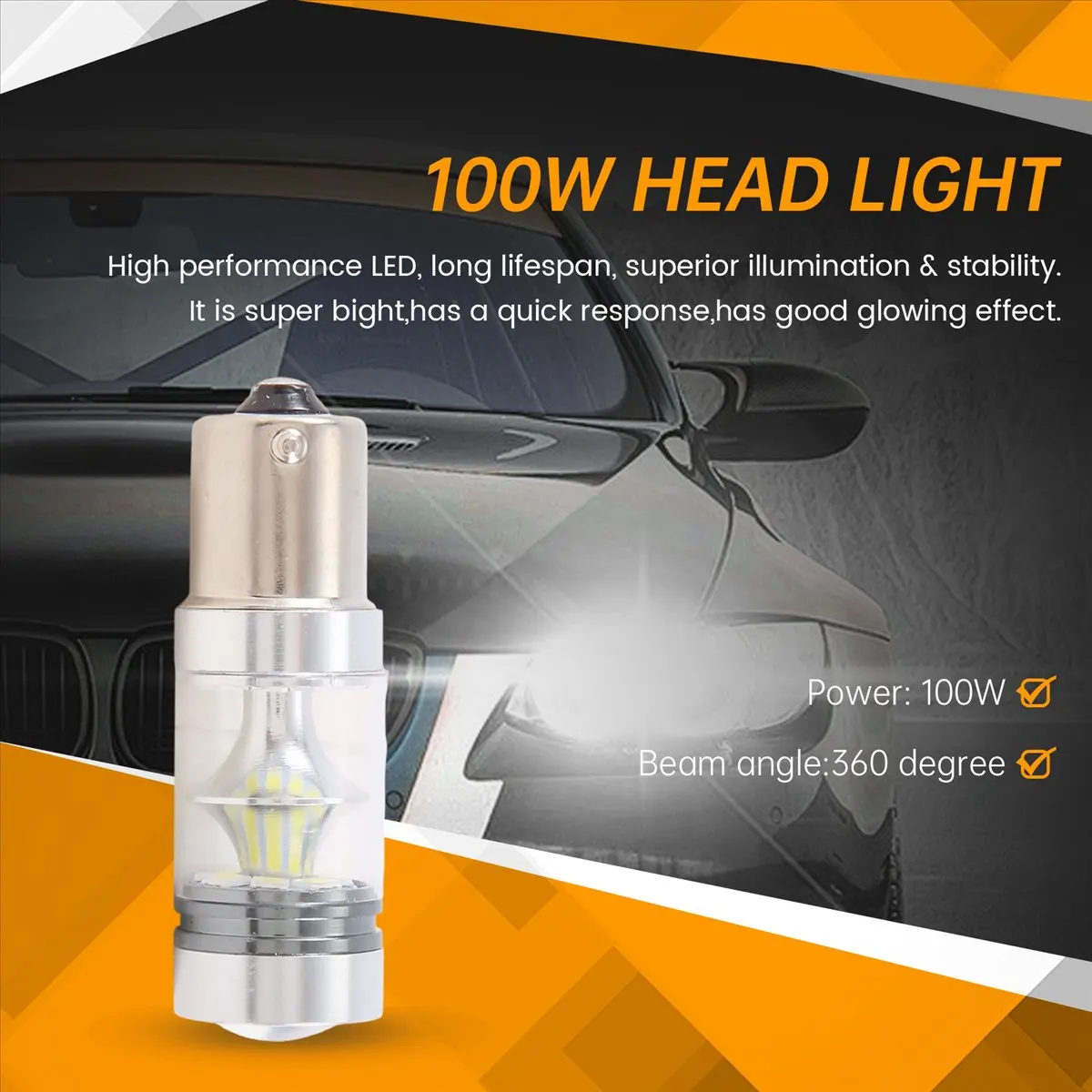 #88B (Silver)Super Bright 1156 Led Reverse Vehicle Head Light Driving Light Ma,Automotive Parts & Accessories