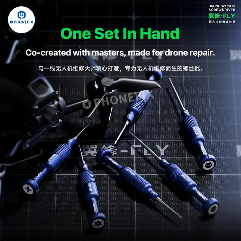 

Mechanic FLY Magnetic Precision Screwdriver Set 6 in 1 RC Repair Tool Kits for DJI RC Drone Damage-free Assembly and Disassembly