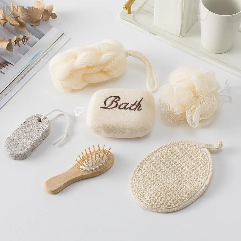 【لا】طقم هدايا استحمام سبا للنساء - طقم استحمام كامل مع قفازات سيزال وأدوات تنظيف الظهر والعناية بالقدم #2