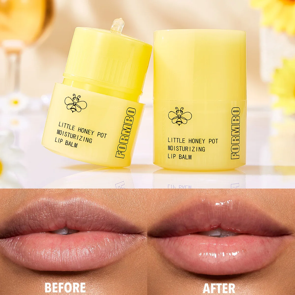 

Honey Lip Balm Lasting Moisturizing Hydrating Deeply Nourish The Lip Skin Improve From The Root Lip Lines and Dry Peeling