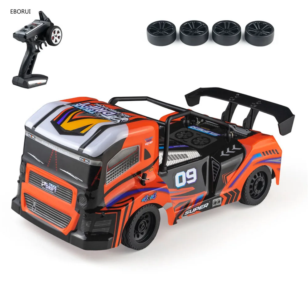 JJRC Q131 RC Car 2.4Ghz RC Sport Truck Tractor 1:16 4WD Remote Control Drift Car RTR with Extra Drift Tires Gift Toy for Kids