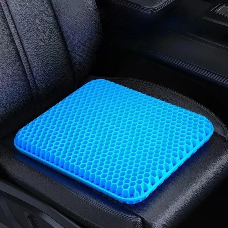 Car Gel Cooling Seat Cushion 3D Honeycomb Cool and Breathable Cool Ice Silk Car Home Office Chair Cushion Car Accessories