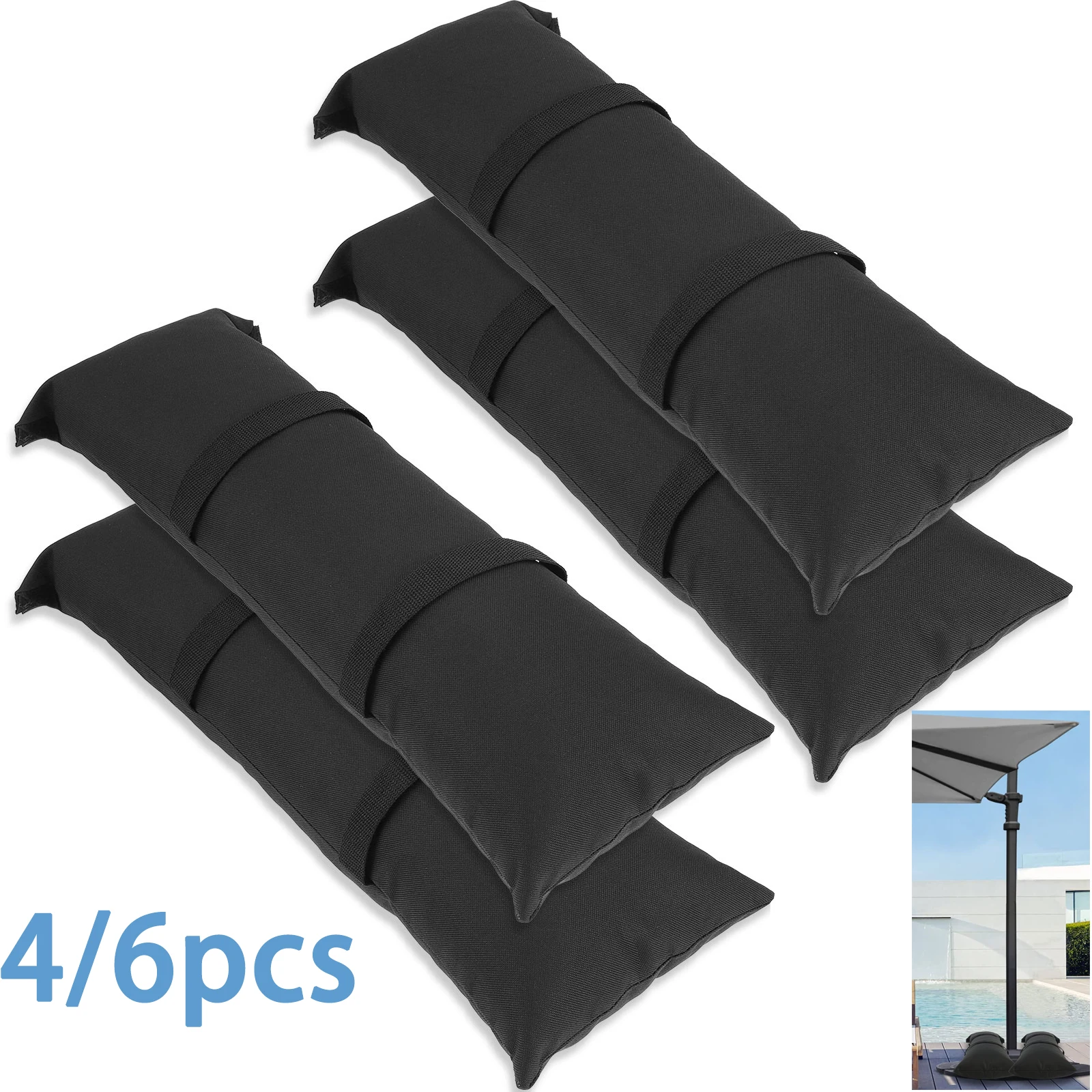 

4/6Pcs Durable Camping Sand Shelter Garden Gazebo Foot Leg Weights Sand Bag Weatherproof Fillable Outdoor Furniture Sandbags