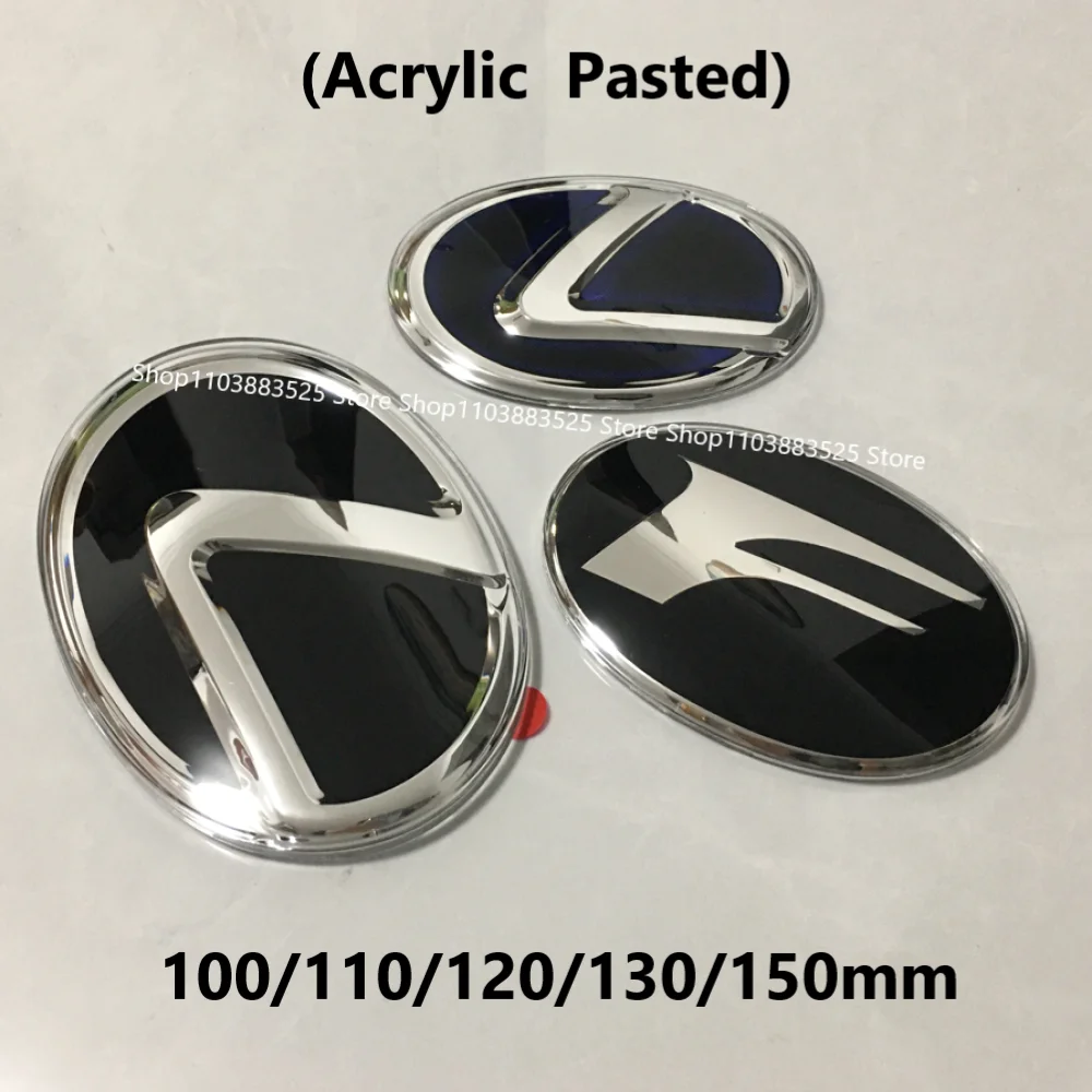 

100-150mm Pasted Sticker for Lexus CT200H IS250 ES LS LC NX UX RX RZ GX LX LM GX470 RX400 ES200 ES300 GS300 with emblem Badge