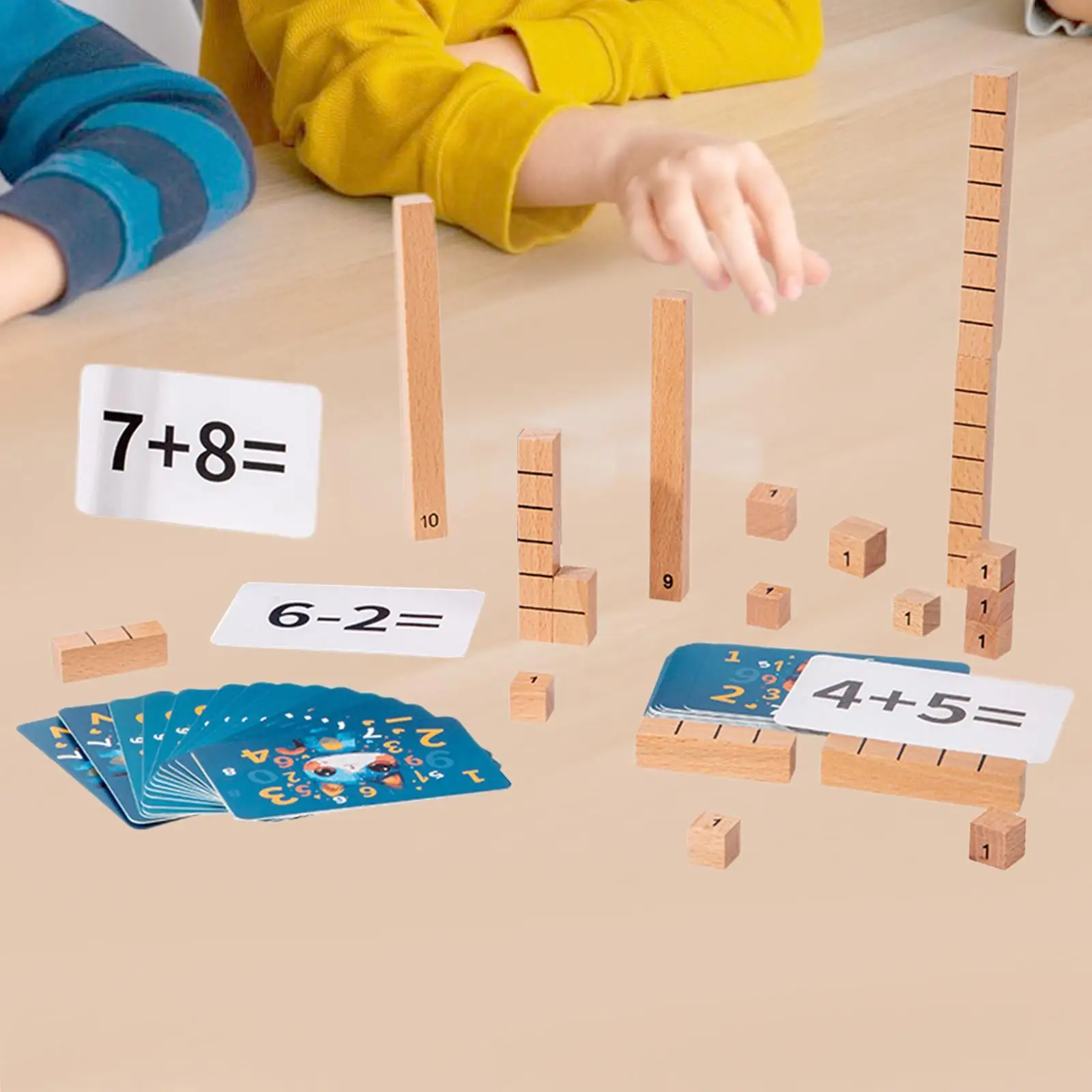 Math Toy Math Manipulatives Preschool Learning Wooden Number Sticks for Boys Kids