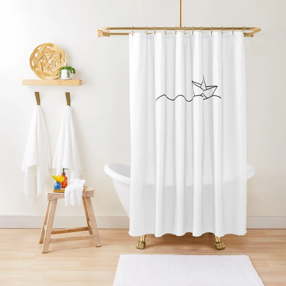 

PAPER SHIP | Gift | Funny | Sailor Sea Boat Skipper Craft Shower Curtain Waterproof Fabric Bathroom Curtain