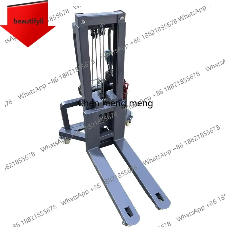 

A55 Portable Lithium Battery Forklift Stacker Small Forklift 300kg Forklift Electric Pallet Stacker