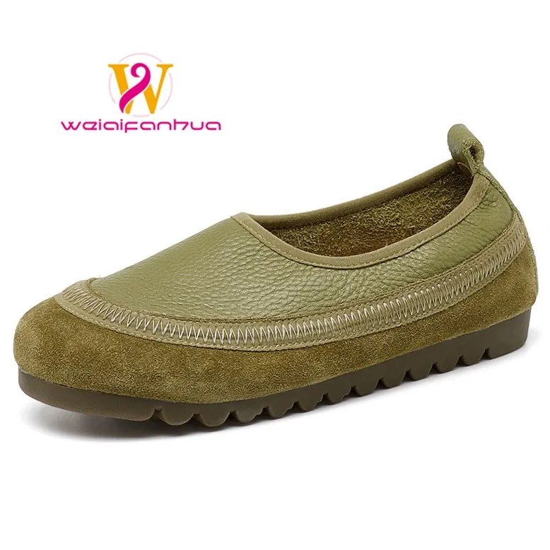 

Women's2026newmodel Genuine Leather Baby Shoes for Women, Casual Slip-on Shoes with Anti-slip Properties, Single Shoes for Women