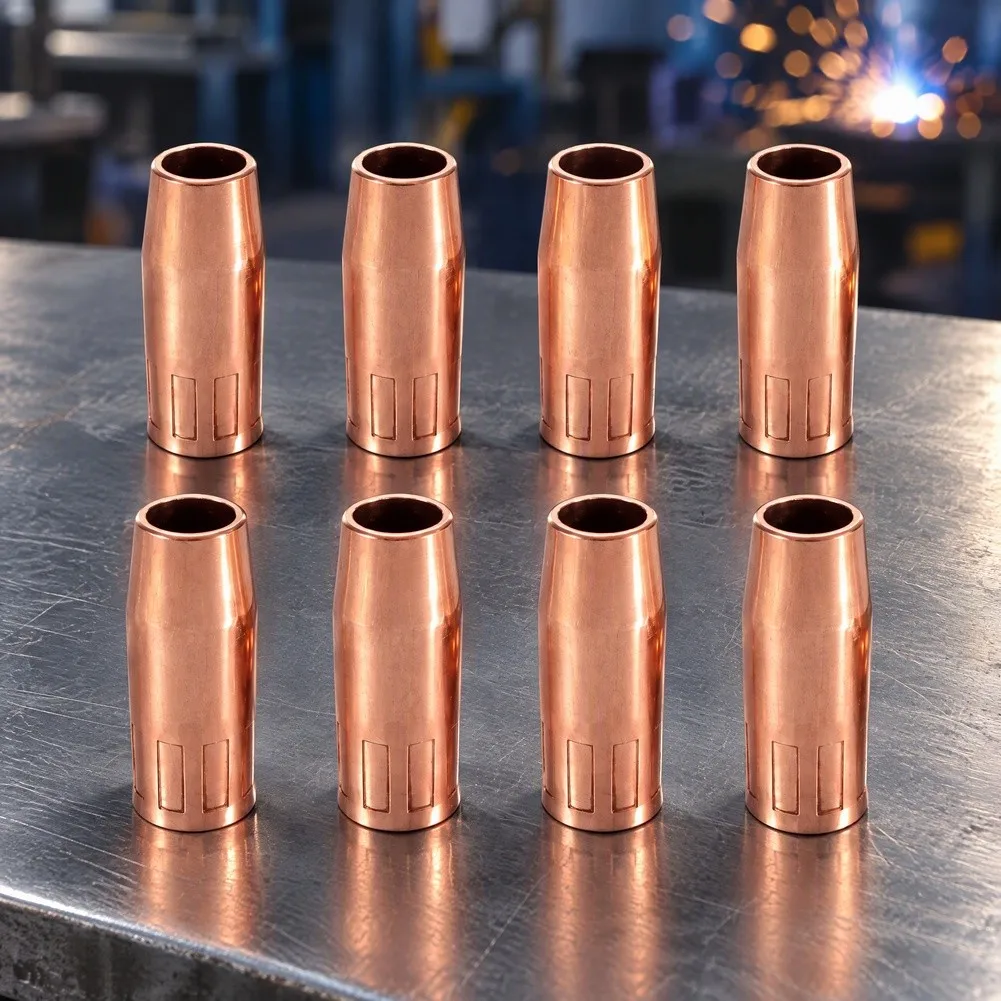 8PCS Copper For Protection Nozzles for MIG and For MAG Welding Applications for Designed for Reliable Fit on For 15AK Style