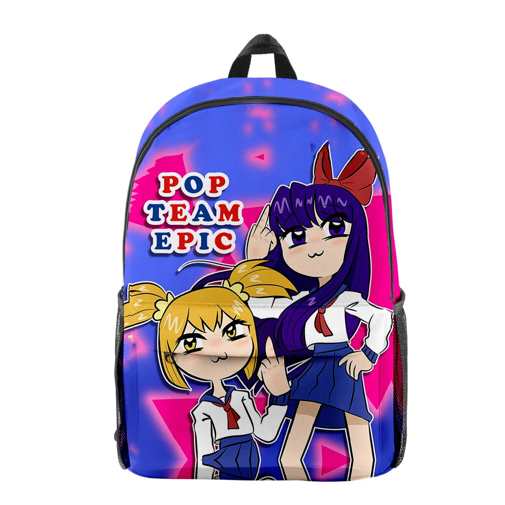 Trendy Pop Team Epic Popuko Pipimi pupil Bookbag Notebook Backpacks 3D Print Oxford Waterproof Boys/Girls Travel Backpacks