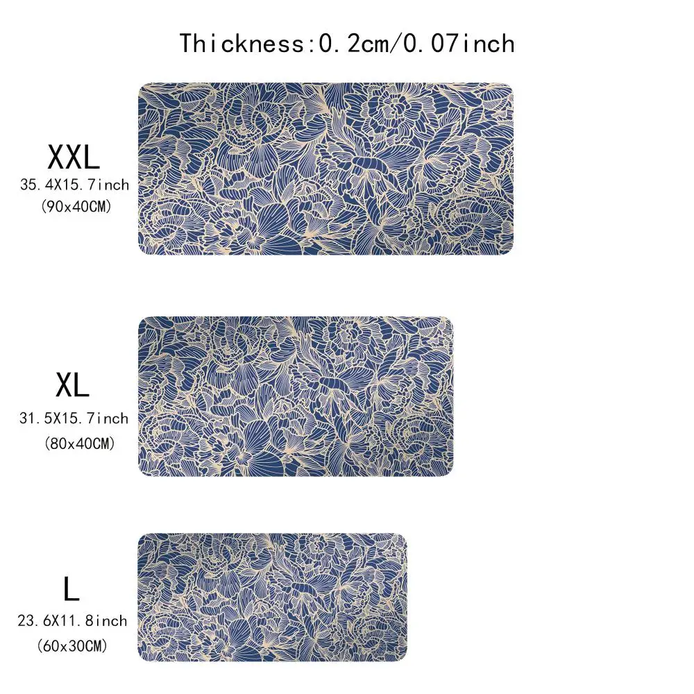 Pattern  Large Mouse Pad, Office Pad, Rubber Anti-Slip Retro Style Mouse Pad Desk Pad, Pc Accessories ，Desk Accessories.