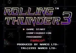 Cartão de jogo Rolling Thunder 3 16bit MD para consoles Sega MegaDrive Genesis de 16 bits