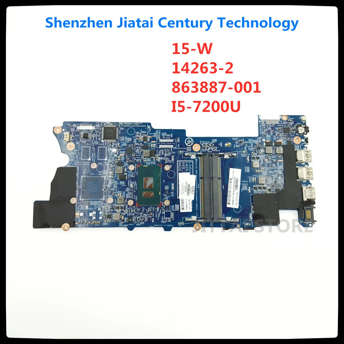 

863887-601 863887-001 For HP X360 15-BK Series Laptop Motherboard With SR2ZU i5-7200u 448.06202.0021