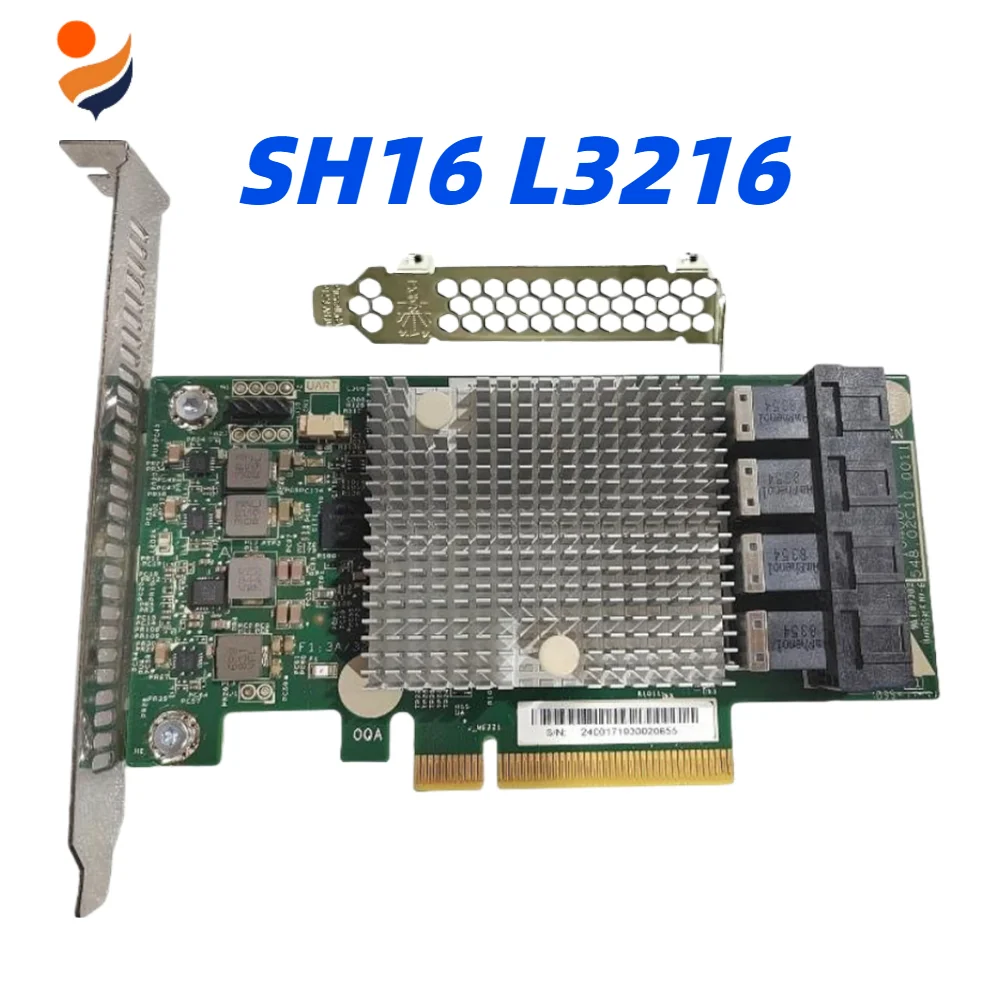 SH16 L3216 12Gb 4 Port 3008 Chip IT Mode HBA PCIe Expansion Card SFF8643 9305 16i Controller