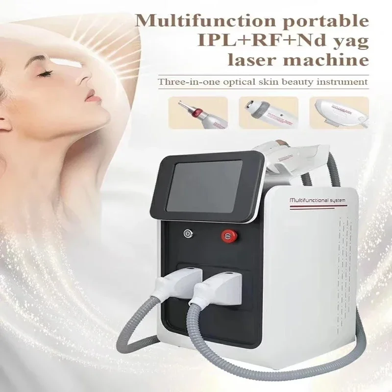 

Newest Technology 3 in1 OPT IPL Hair Removal Yag Machine Portable Multifunctional Beauty Instrument