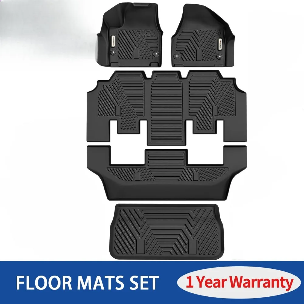 3D TPE Floor Mats + Cargo Liner Set for 2017- 2026 Chrysler Pacifica All Weather