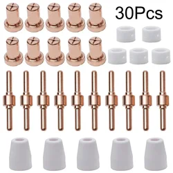 30 Pcs Plasma Cutter Torch Electrodes And Nozzles Kit CUT-40 LGK-40 PT-31 Consumables Shield Cup Welding Accessory Set