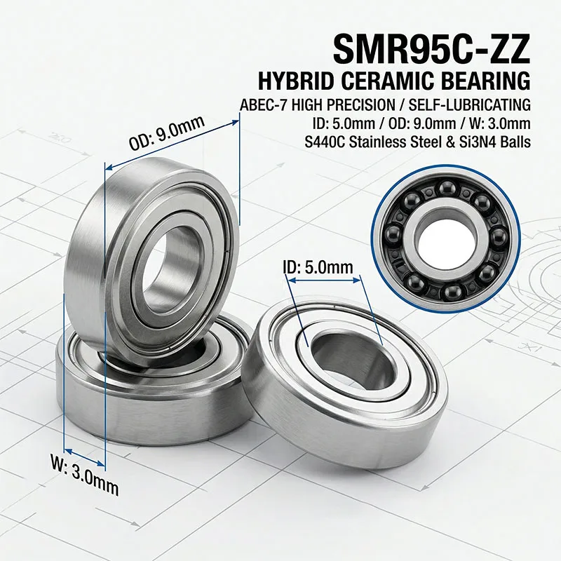

10 шт. гибридных керамических подшипников 5x9x3 SMR95 ZZ RC, размеры 3x10x4, 4x10x4, 5x10x4, 6x10x3, 5x11x4, 7x11x3, 6x12x4, 8x12x3.5, шариковые подшипники