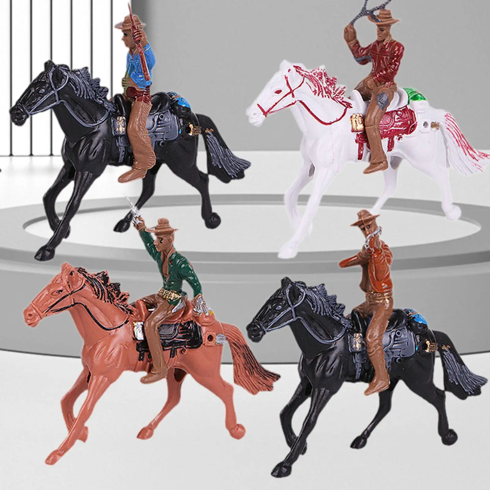 Riding Horse Figurine Action Figure House Games Character Figurines for Toddlers Boys Girls Kids Children Farm Animal Collection