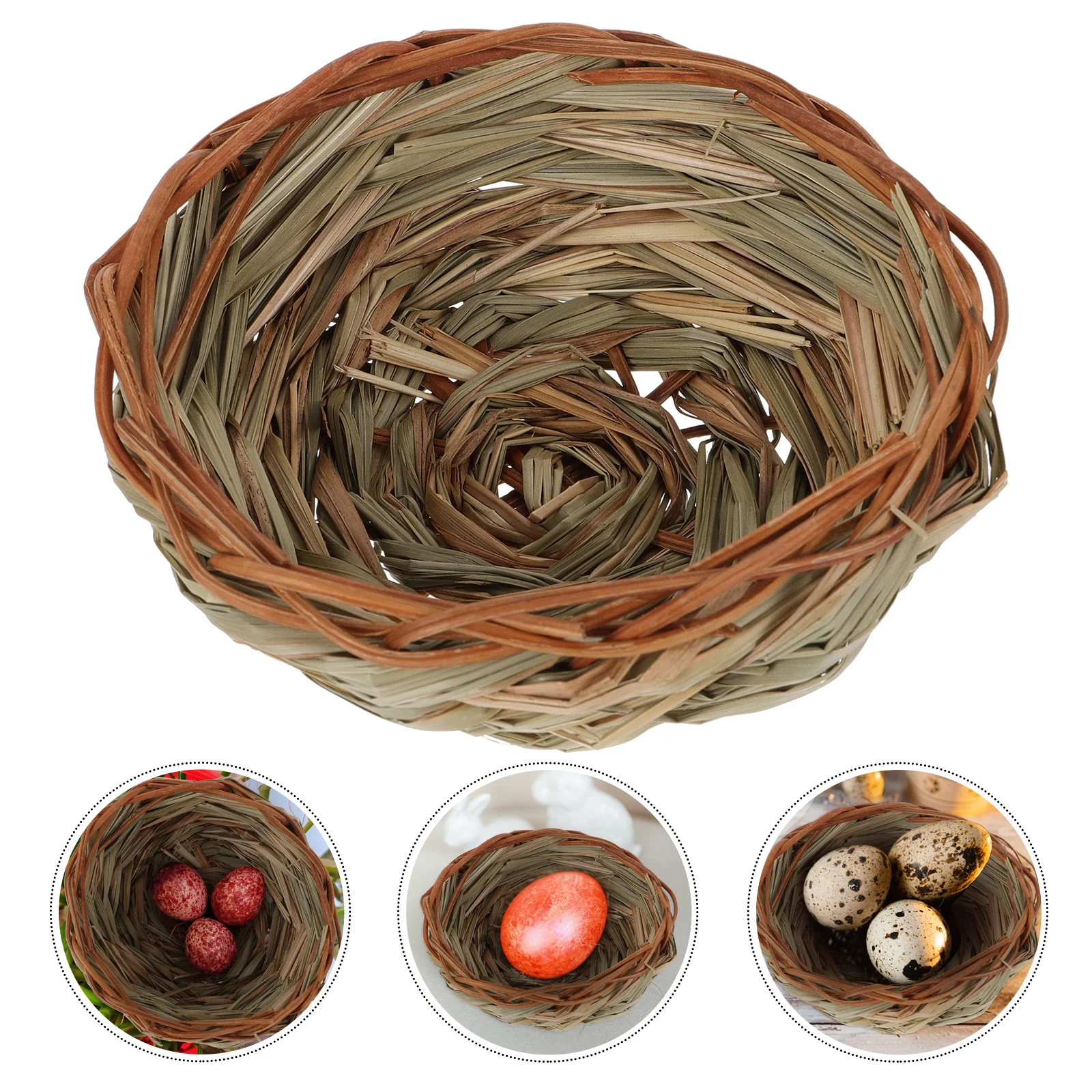 

Handmade Woven Natural For Garden Yard Lawn Bird Breeding Nest Birds Supplies Decorative Garden Bird Nest For Canary Lark Small