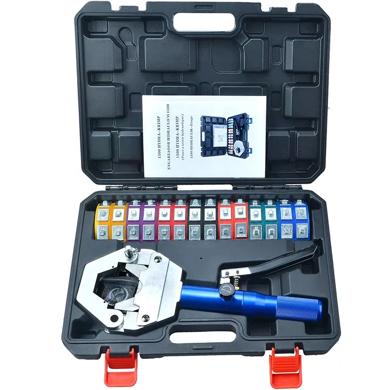 

Portable Hydraulic Crimping Tool Manual A/C Hose Crimper Kit for Air Conditioning Repair