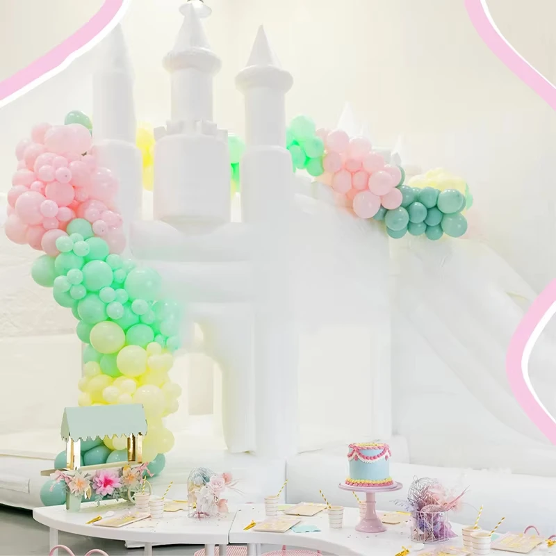 

High Quality Wedding Jumping Inflatable Castle White Castle Bounce House with Slide Commercial Bouncy Castle Inflatable Bouncer
