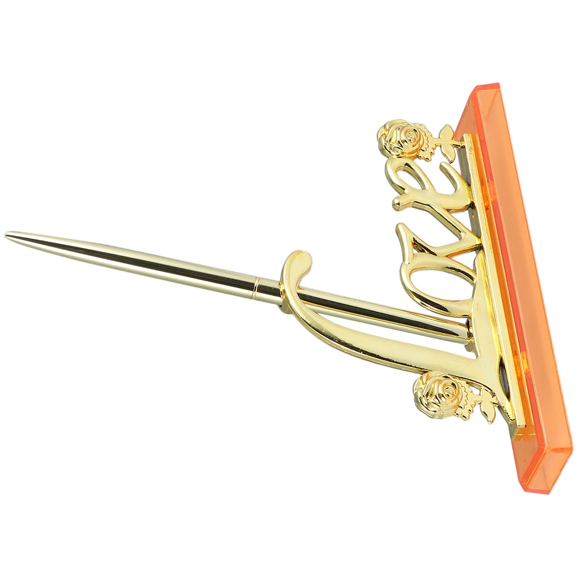 

With Stand For Wedding Guest Book Elegant Rose Decorative Bridal Shower Engagement Party Favor Signing Pen For