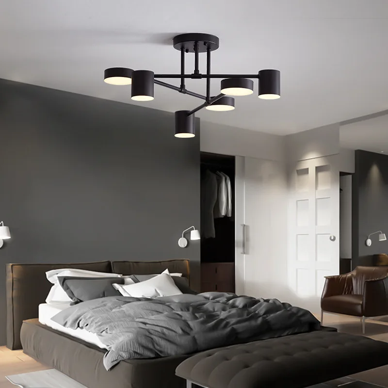 Nordic Tieyi Ceiling Lamp Post-Modern Personality Creativity Living Room Bedroom Dining Room 6-Head Ceiling Lamp