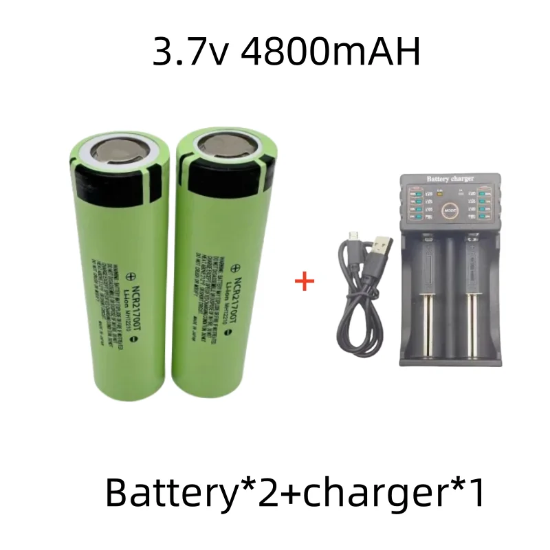 1-12pcs KEPAH NCR 21700T Li-ion 4800mah Rechargeable Battery 3.7V 5C discharge High Power batteries For High-power Appliances