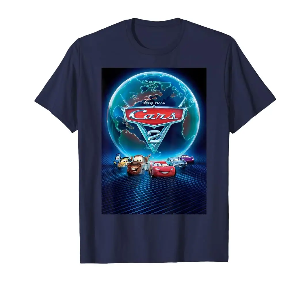 

Disney Car Racing Lightning McQueen Print Short Sleeve T-shirt Children's Summer Clothing Parent-child Clothing