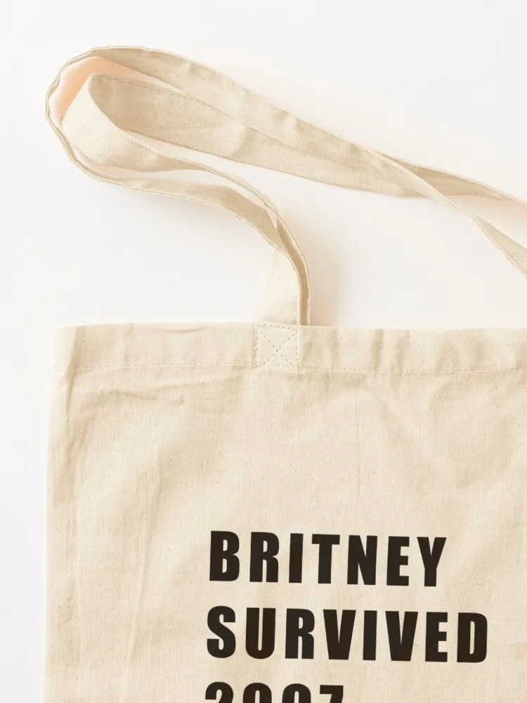 Britney survived 2007.You can handle today. Tote Bag Canvas stote bag women bag tote woman Shopper handbag