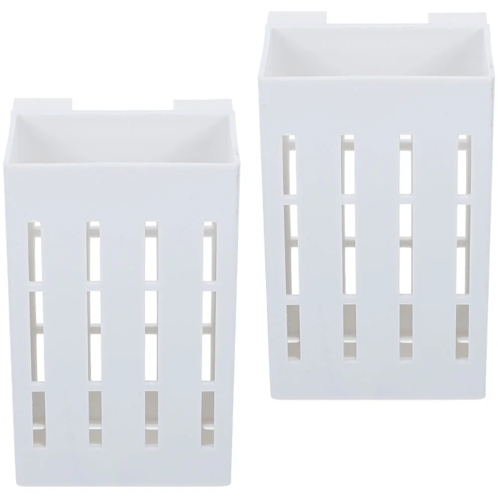 

2 Pcs Water Plant Stand Aquarium Pots Sinking Plants Holder Aquatic Planter Glass Plastic Fish Tank Hydroponic Flower