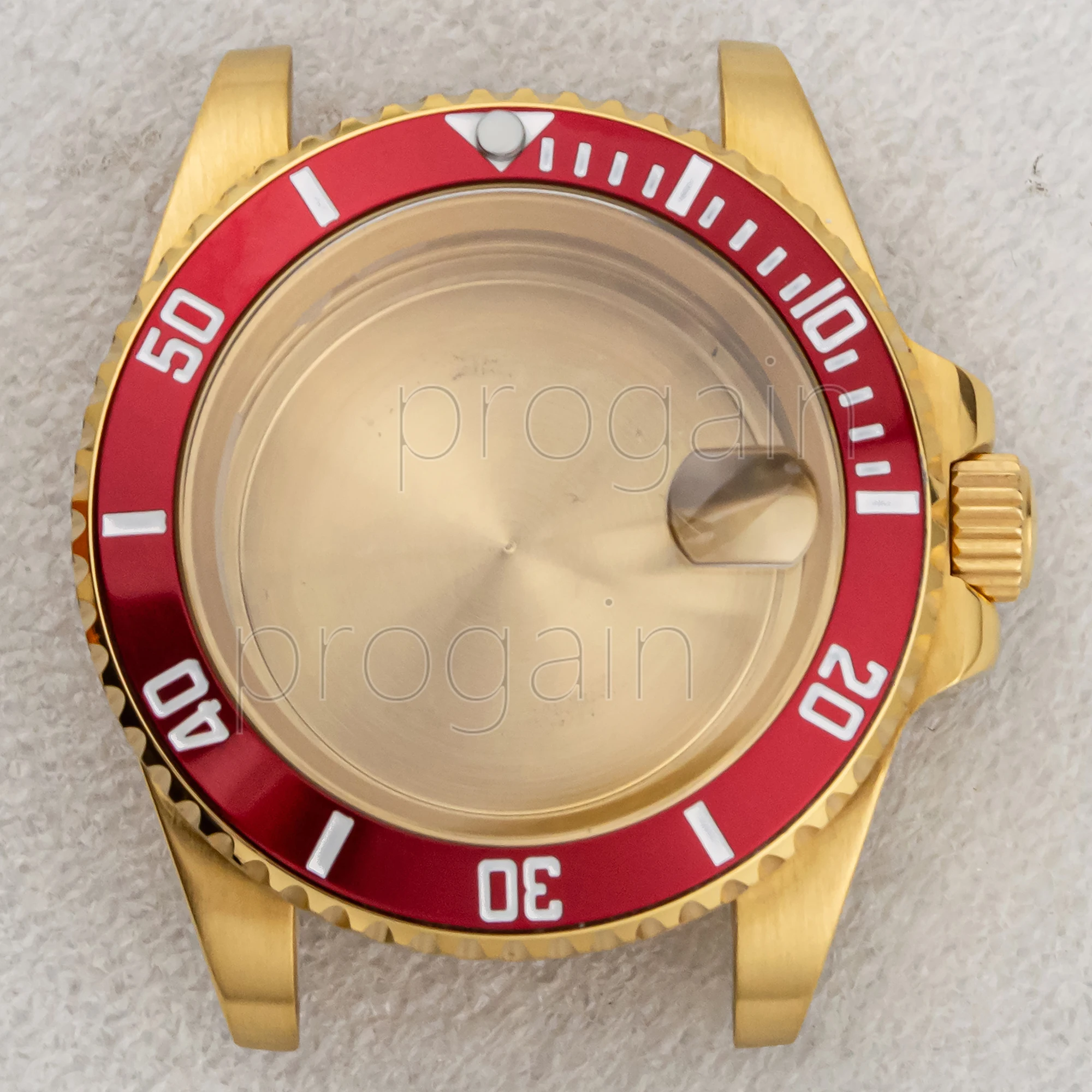 

Gold SUB Case 40mm NH35 Case Stainless Steel Watch Case Waterproof Sapphire Glass for SUB GMT NH35 NH36 Mechanical Movement