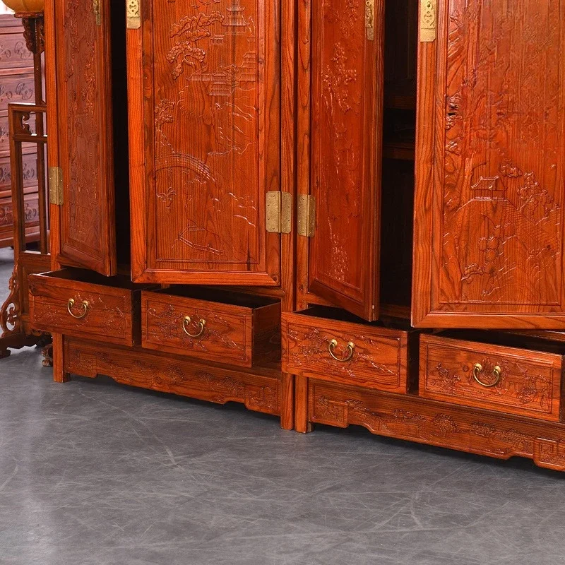 خزانة صندوق علوي من الخشب الصلب، خزانة ملابس عتيقة، تخزين الأثاث الصيني، معطف مواد تخزين اليشم #3