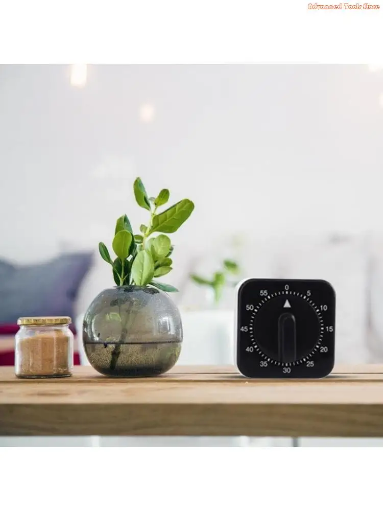 Kitchen Countdown Timer 60 Minutes Wind Up Mechanical Timer Plastic for Home Baking Cooking Oven Easy Operation W91B