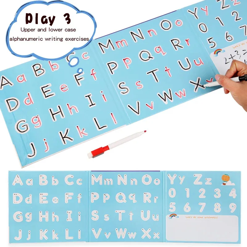 TEMIKIDS Kids Math Arithmetic Montessori English Magnetic Letters Card Puzzle Spell Games Educational Toys For Children Gifts