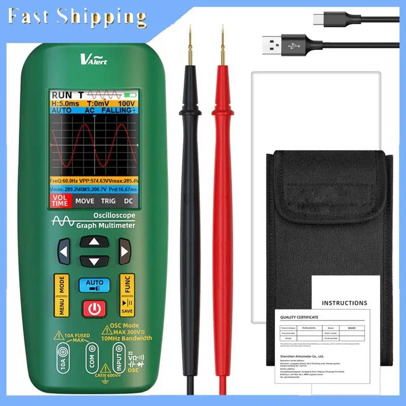 BSIDE Digital Handheld Oscilloscope Multimeter Electric Pen Graph Multimeter Current Capacitance Ohm Diode Hz Tester