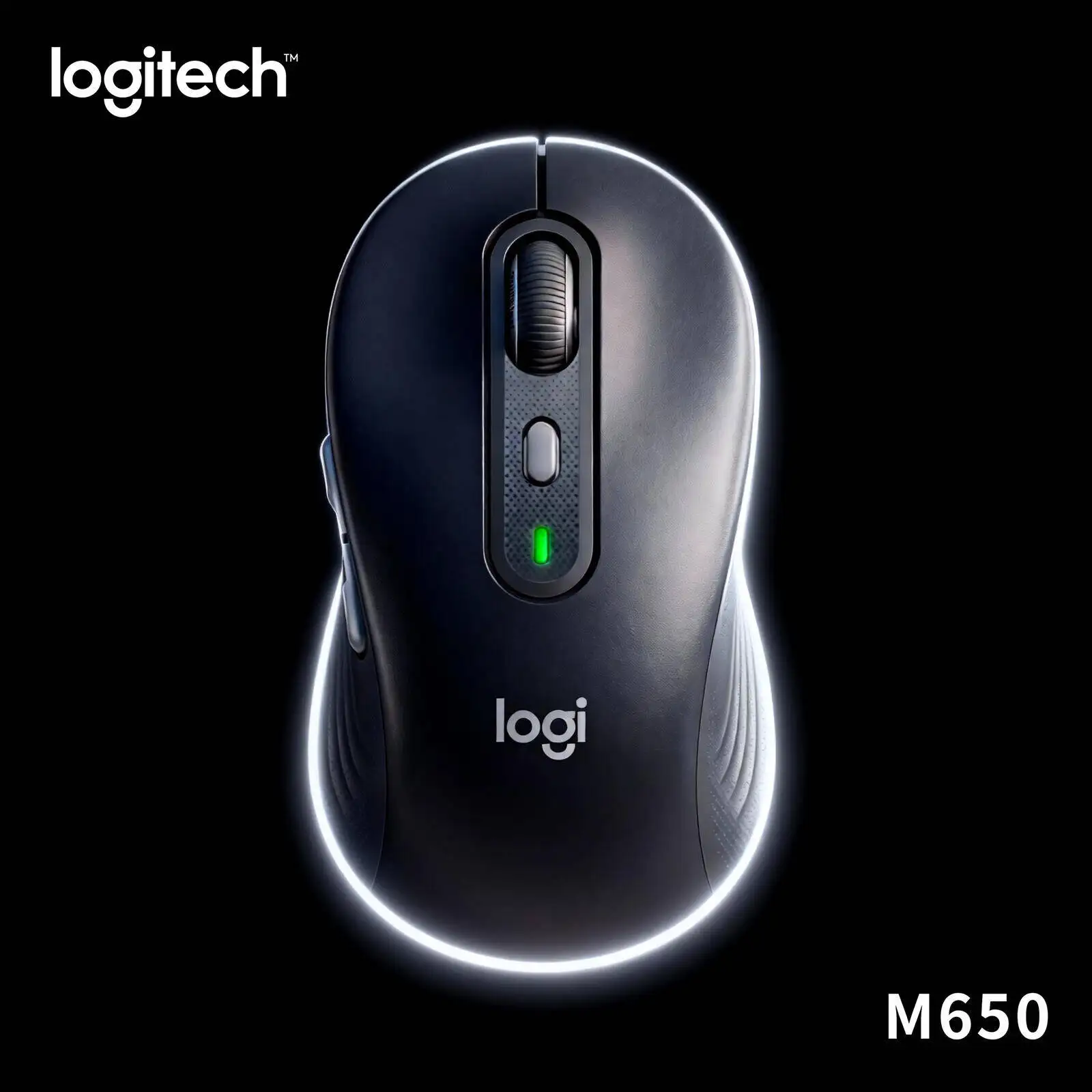 

Logitech M650/M650L Wireless Mouse - Recycled Plastic Body, Ergonomic Grip, 4000 DPI Tracking, 24-Month Battery