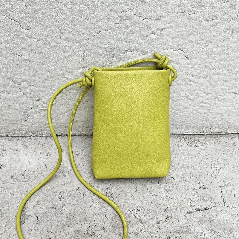 New Korean casual simple women's mobile phone bag lightweight multifunctional horizontal pu leather solid color mini pouch walle