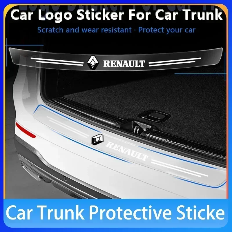 

CarTransparent Car Trunk Badge Protective Sticker Accessories For Renault Clio Laguna 2 Megane 2 3 Duster Aesthetic and durable