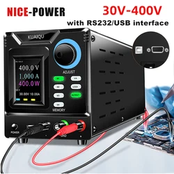 RS232/USB Programmable Switching DC Power Supply 400V 1A Adjustable 30V 10A 60V 120V Automatic Control Connect PC Store Data