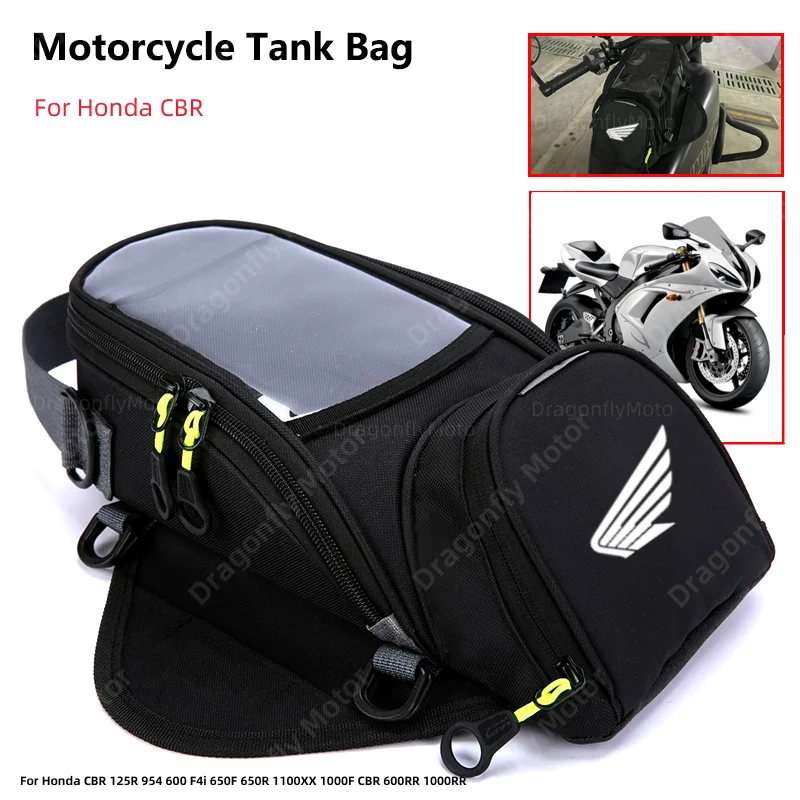 

Motorcycle Fuel Bag Mobile Phone Navigation Tank For Honda CBR 125R 954 600 F4i 650F 650R 1100XX 1000F CBR 600RR 1000RR