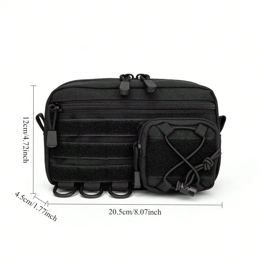 حقيبة خصر MOLLE للرياضات الخارجية، حقيبة خصر تكتيكية متينة EDC، حقائب صيد محمولة متعددة الجيوب