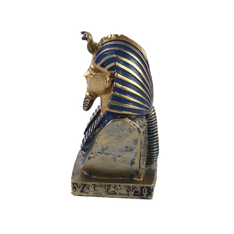 فرعون مصري رئيس زخرفة الراتنج الديكور أفريقيا كليوباترا المومياء الهرم سطح المكتب غرفة المعيشة الديكور هدية تذكارية