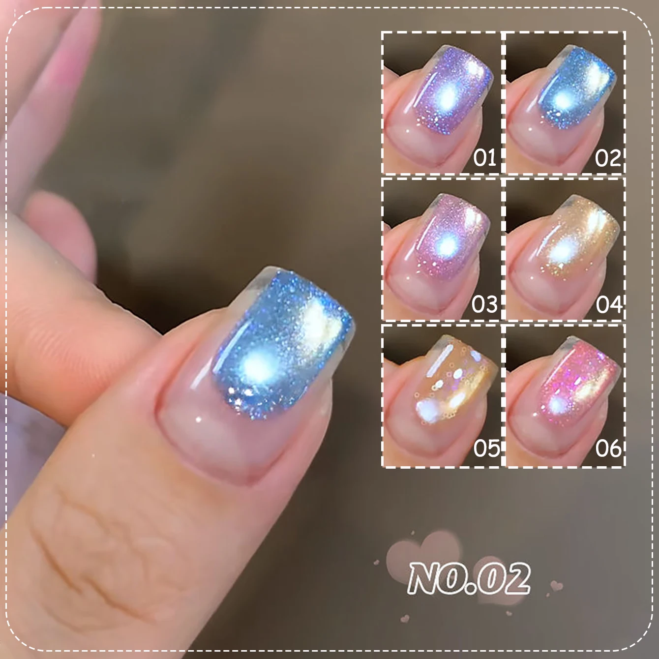 

1pcs ZH Moonlight Star River Cat Eye nail polish Gel 2025 Popular Summer Whitening Flash Cat Eye Gel Nail Art Nail Supplies