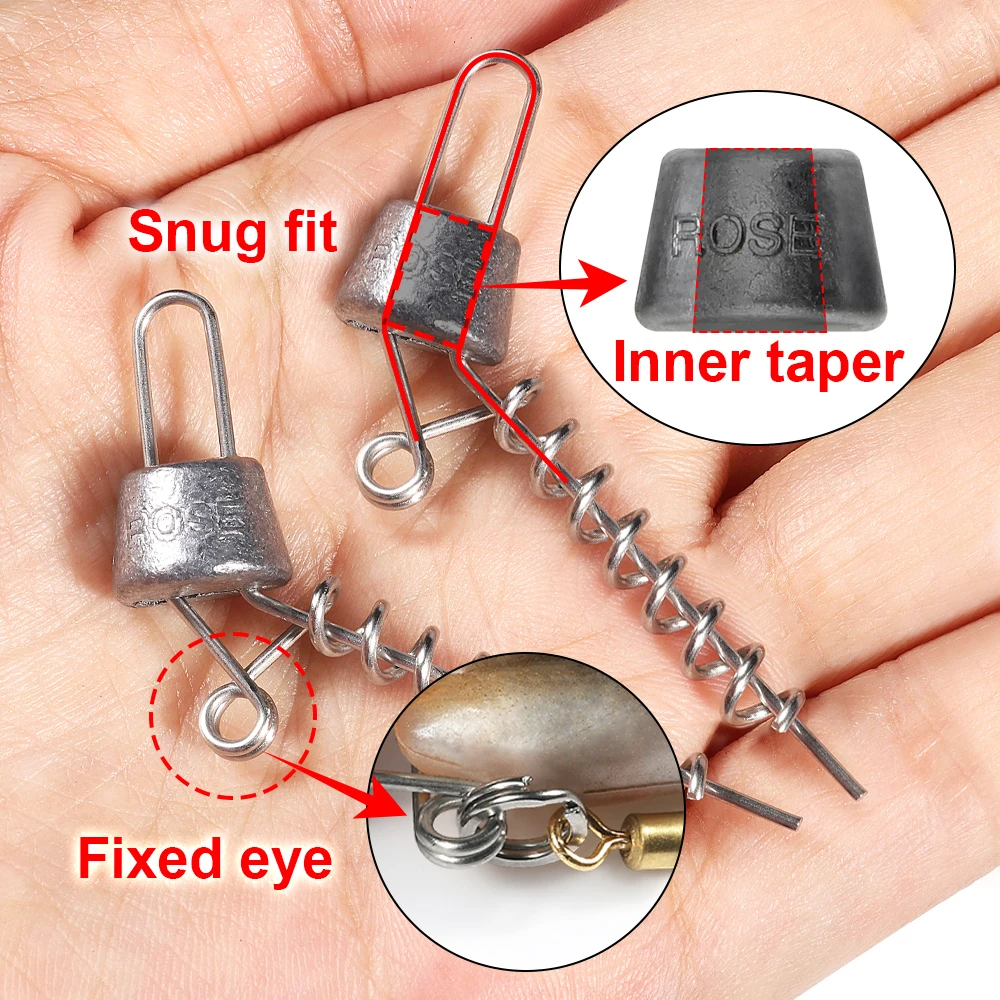 Spinpoler The Pike Stinger Rig Multi-Depth Screw With Spiral Sinker Weight 3x-Strong Treble Hooks For Softbait Shads Curltails