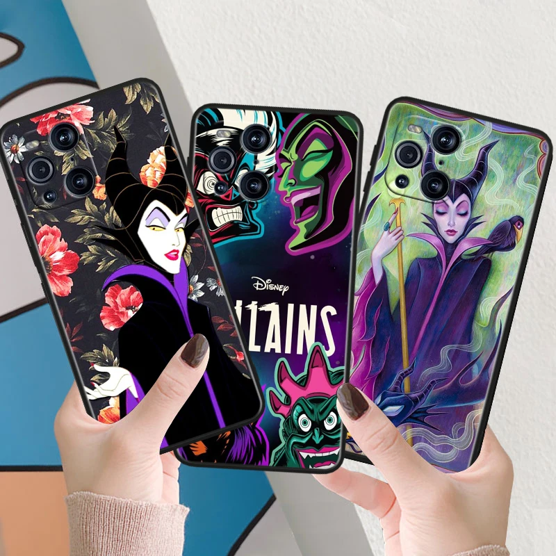 The Witch Maleficent Disney For OPPO Find X6 X5 X3 X2 F21S F21 Pro Lite Neo Black Silicone Fundas Soft Cover Capa Phone Case